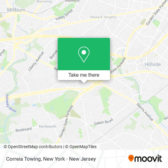 Correia Towing map