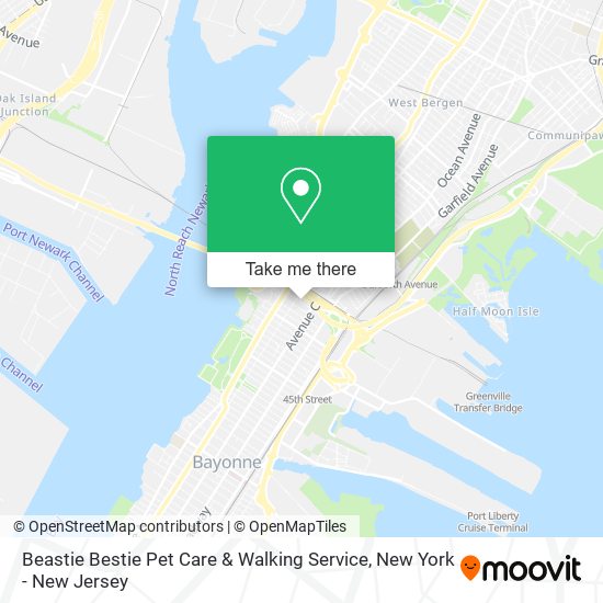 Mapa de Beastie Bestie Pet Care & Walking Service