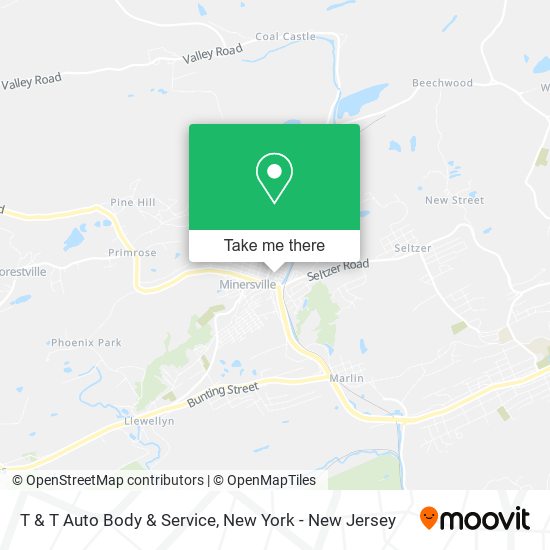 T & T Auto Body & Service map