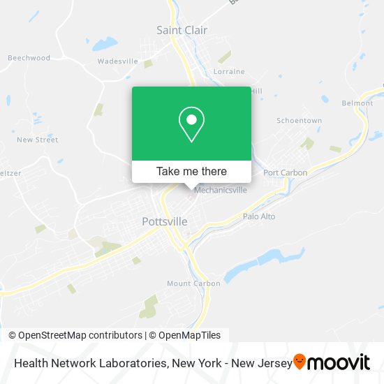 Mapa de Health Network Laboratories