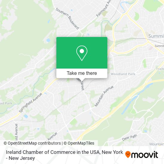 Ireland Chamber of Commerce in the USA map