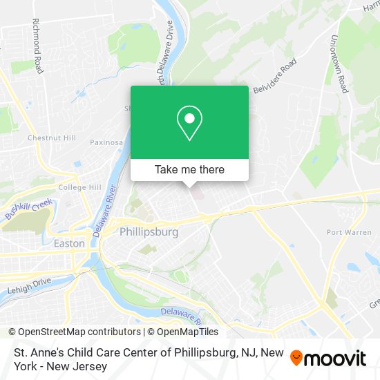 St. Anne's Child Care Center of Phillipsburg, NJ map