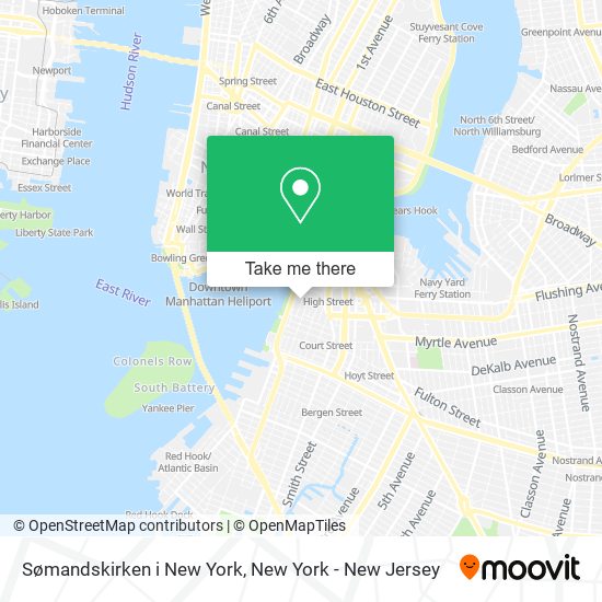 Mapa de Sømandskirken i New York