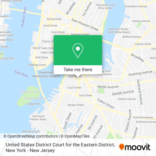Mapa de United States District Court for the Eastern District