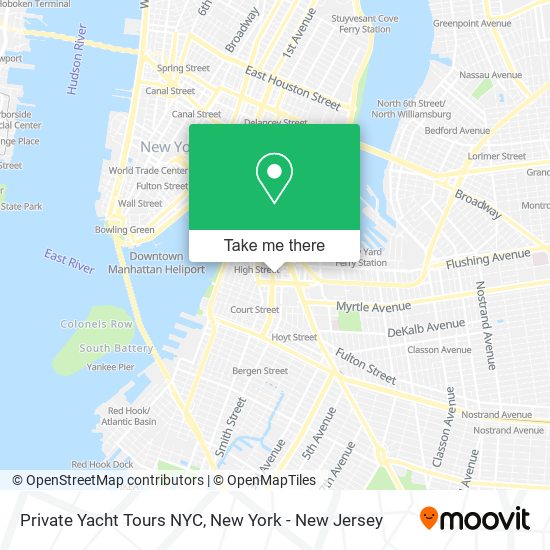 Mapa de Private Yacht Tours NYC