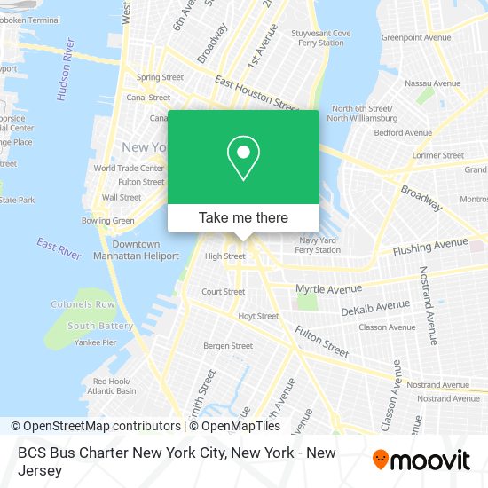 BCS Bus Charter New York City map