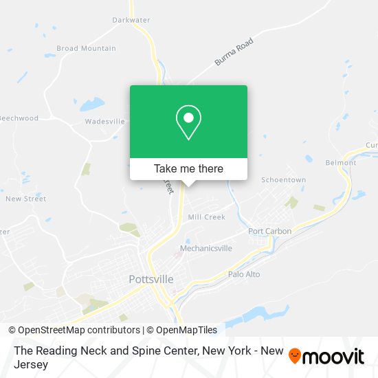 The Reading Neck and Spine Center map