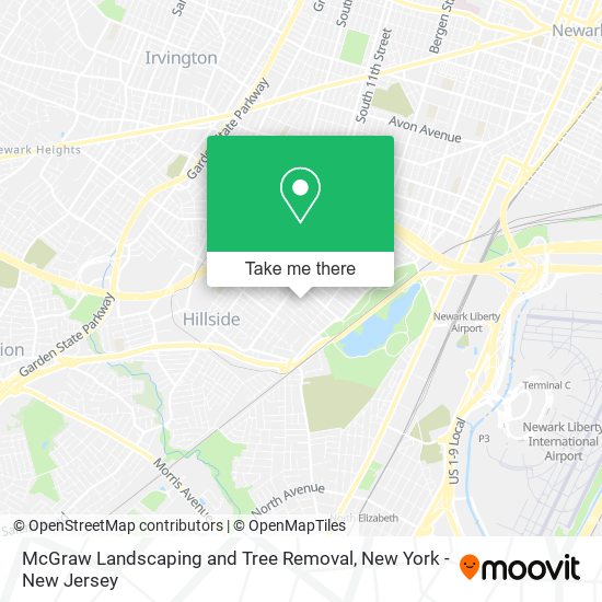 McGraw Landscaping and Tree Removal map