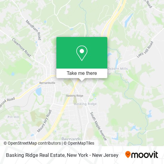 Mapa de Basking Ridge Real Estate