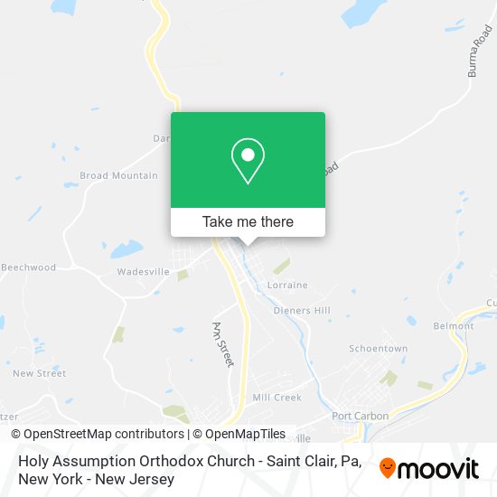 Mapa de Holy Assumption Orthodox Church - Saint Clair, Pa