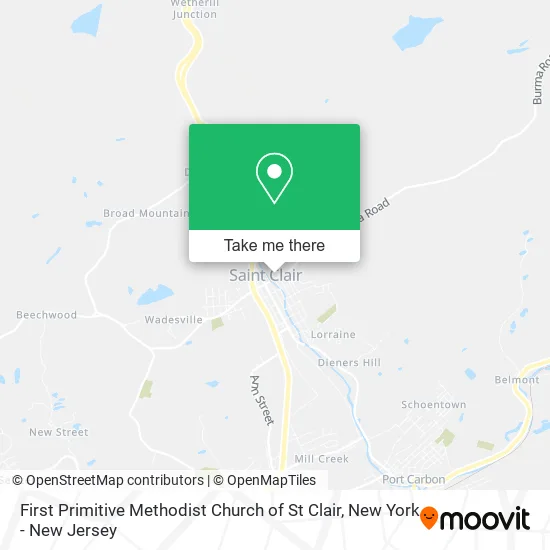 First Primitive Methodist Church of St Clair map