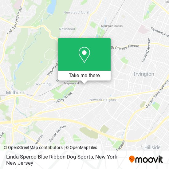 Mapa de Linda Sperco Blue Ribbon Dog Sports