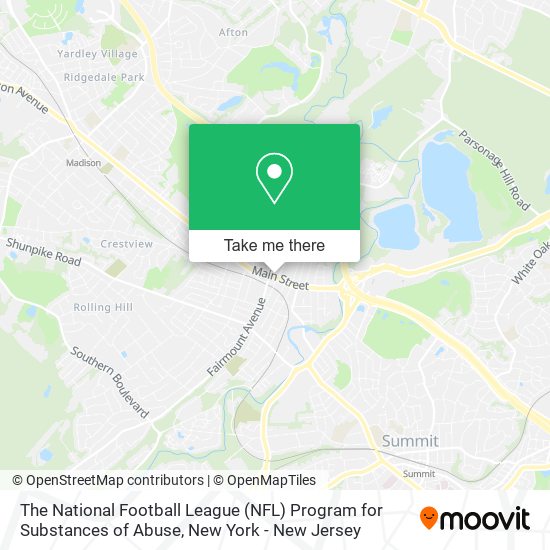 The National Football League (NFL) Program for Substances of Abuse map