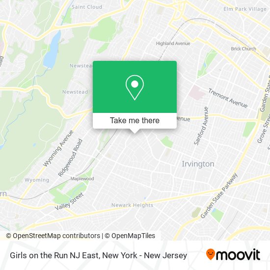 Girls on the Run NJ East map