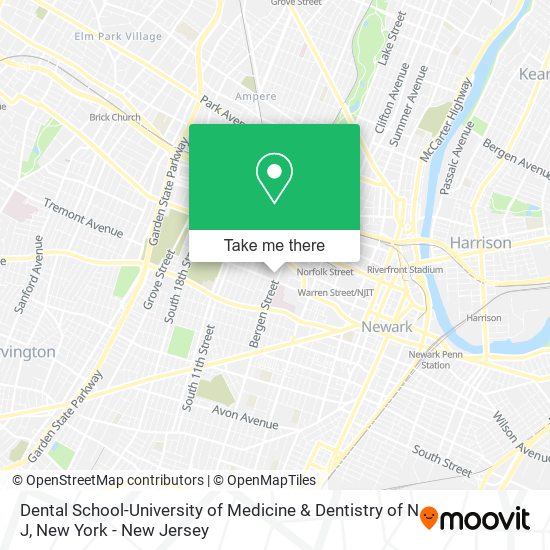 Dental School-University of Medicine & Dentistry of N J map