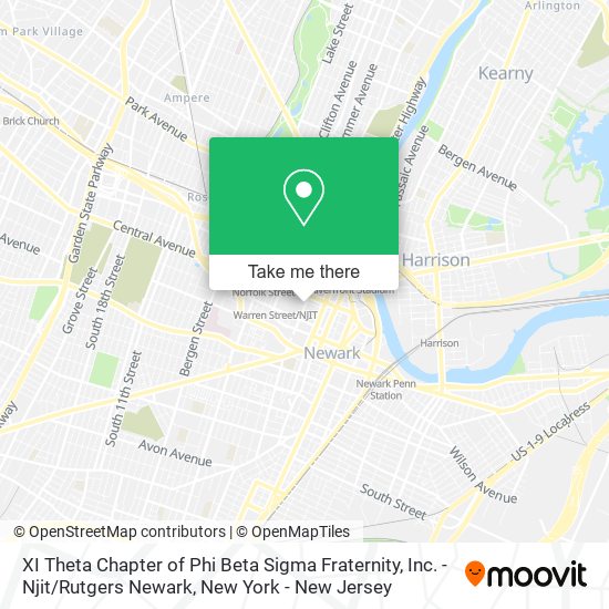 Mapa de XI Theta Chapter of Phi Beta Sigma Fraternity, Inc. - Njit / Rutgers Newark
