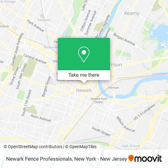 Newark Fence Professionals map