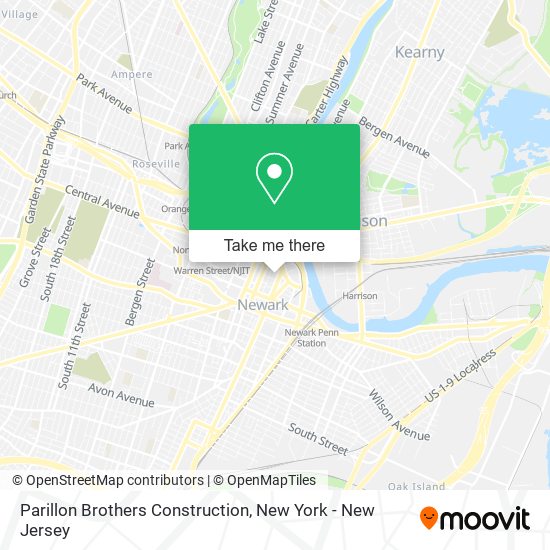 Parillon Brothers Construction map