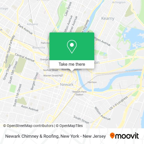 Mapa de Newark Chimney & Roofing