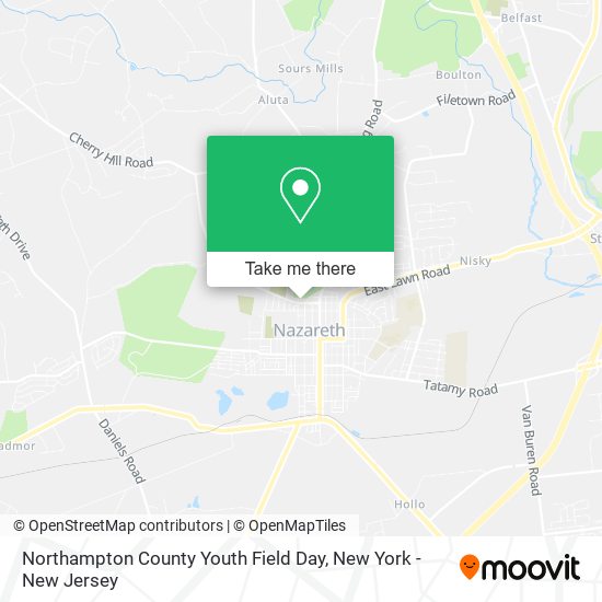 Mapa de Northampton County Youth Field Day