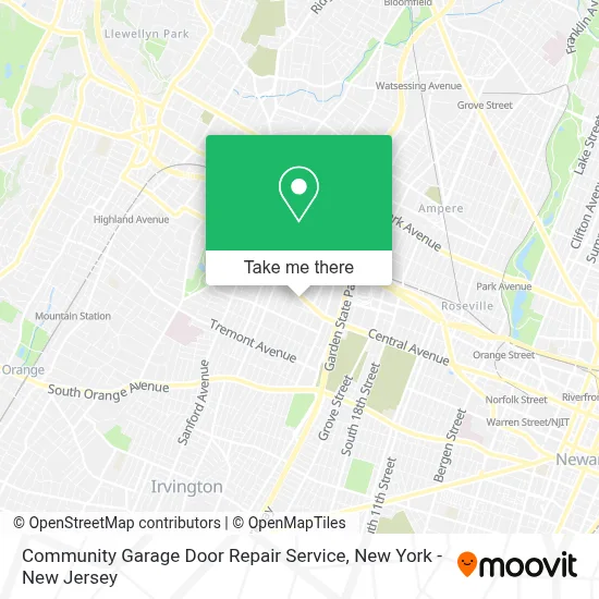 Community Garage Door Repair Service map