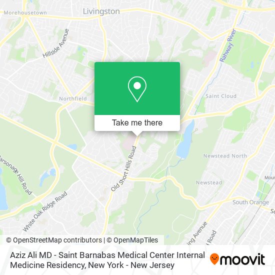 Aziz Ali MD - Saint Barnabas Medical Center Internal Medicine Residency map