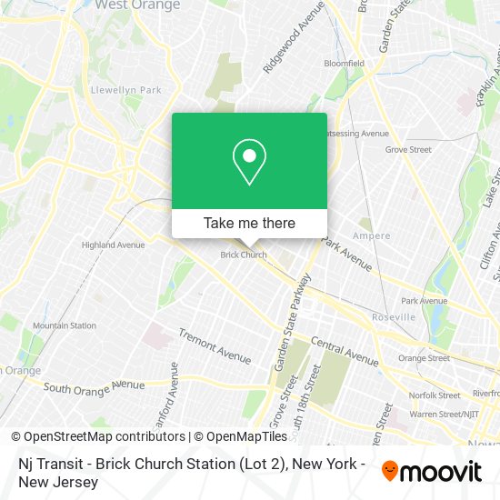 Mapa de Nj Transit - Brick Church Station (Lot 2)