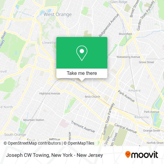 Joseph CW Towing map