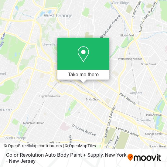 Color Revolution Auto Body Paint + Supply map