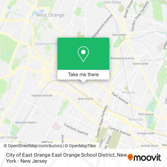 City of East Orange East Orange School District map