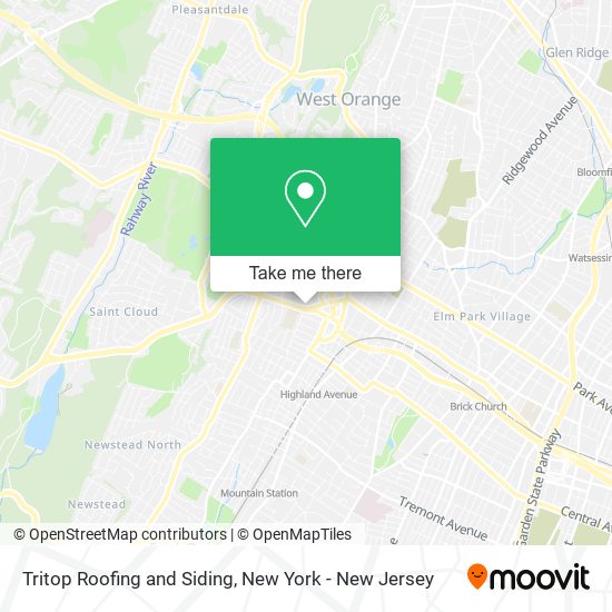 Tritop Roofing and Siding map