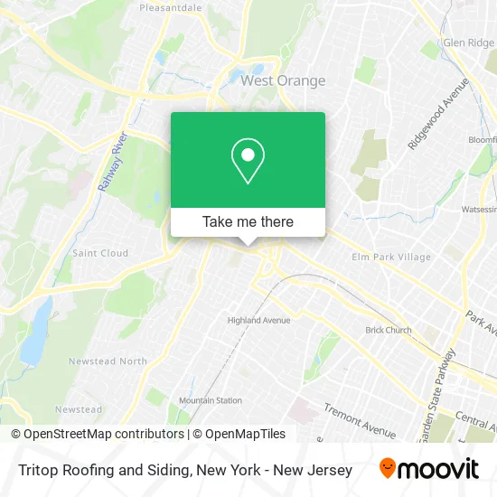Tritop Roofing and Siding map