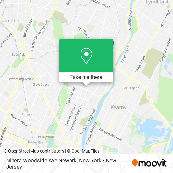Mapa de Niñera Woodside Ave Newark