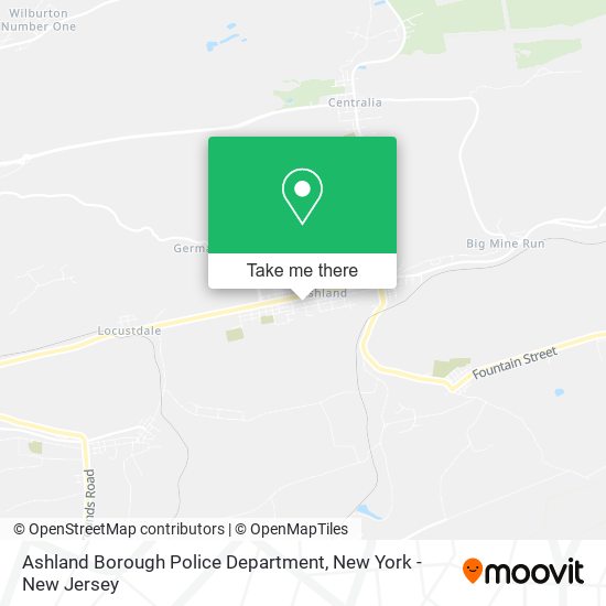 Ashland Borough Police Department map