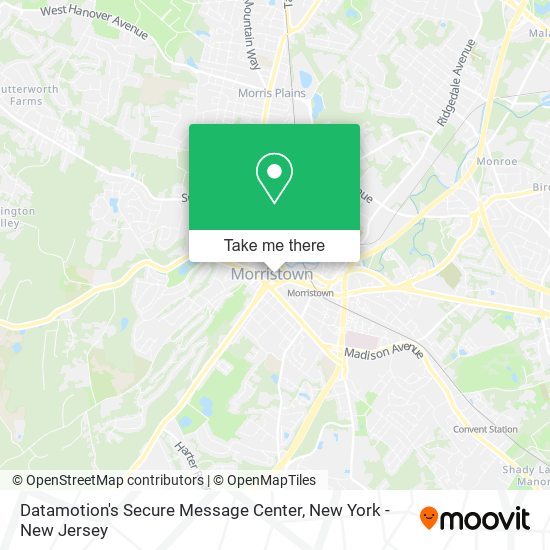 Datamotion's Secure Message Center map