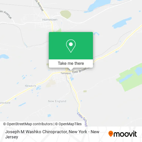 Joseph M Washko Chiropractor map