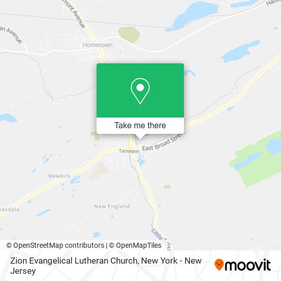 Zion Evangelical Lutheran Church map