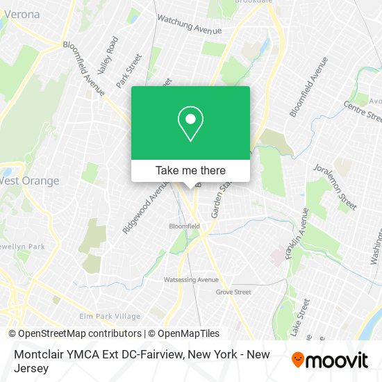 Montclair YMCA Ext DC-Fairview map