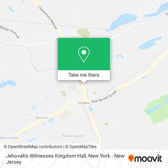 Mapa de Jehovah's Witnesses Kingdom Hall