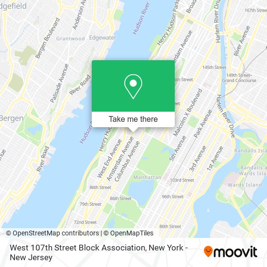Mapa de West 107th Street Block Association