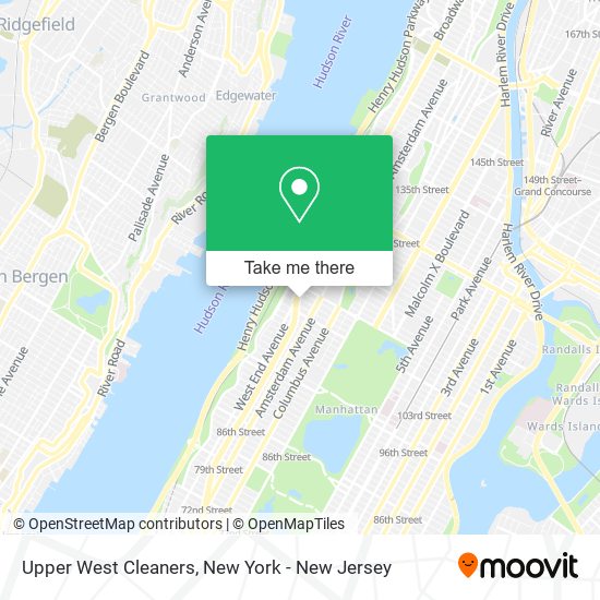 Upper West Cleaners map