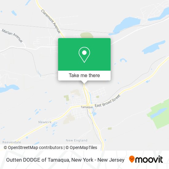 Mapa de Outten DODGE of Tamaqua