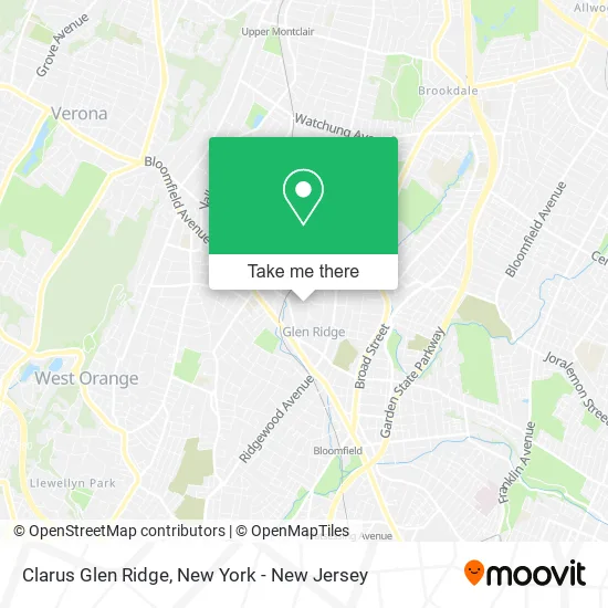 Mapa de Clarus Glen Ridge