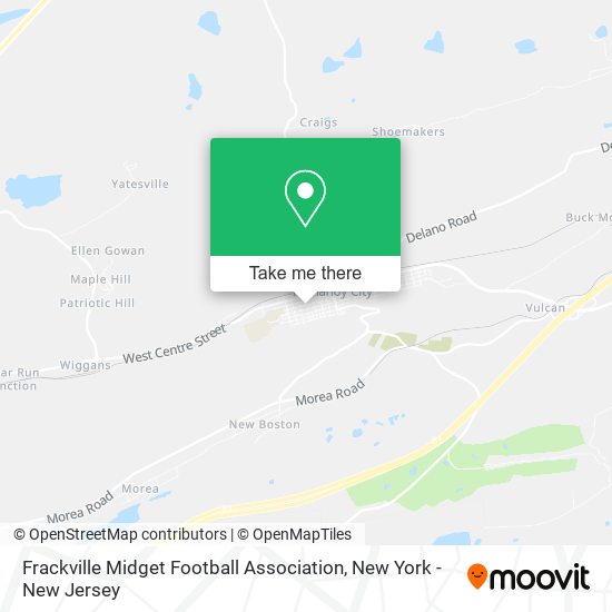 Frackville Midget Football Association map