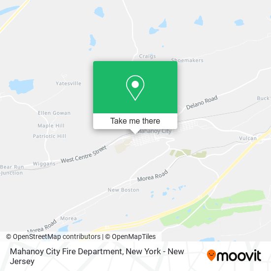 Mahanoy City Fire Department map