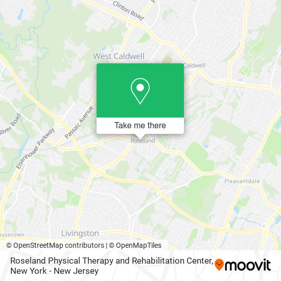 Roseland Physical Therapy and Rehabilitation Center map