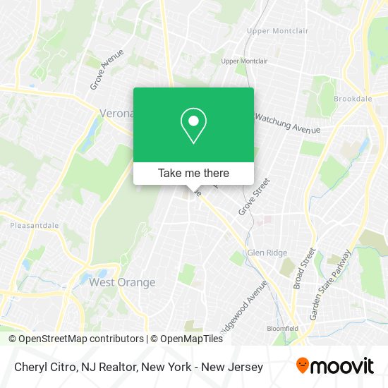 Cheryl Citro, NJ Realtor map