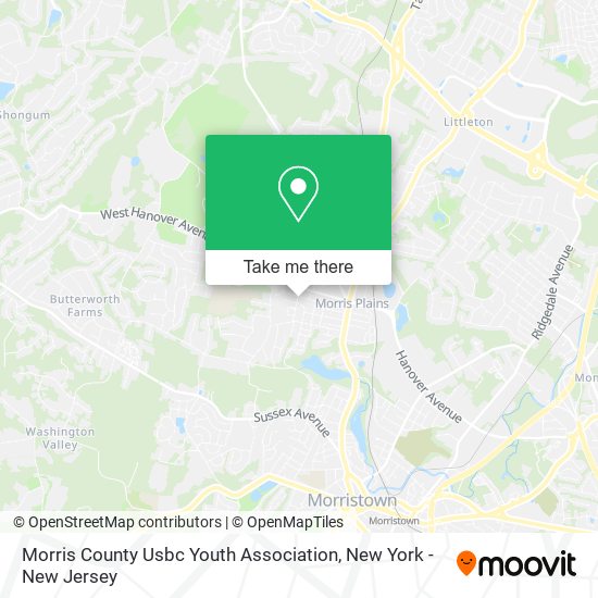 Mapa de Morris County Usbc Youth Association