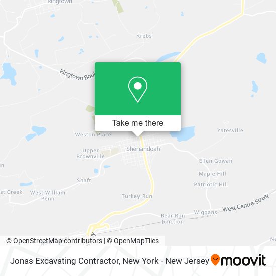 Jonas Excavating Contractor map