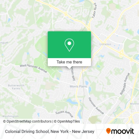 Colonial Driving School map